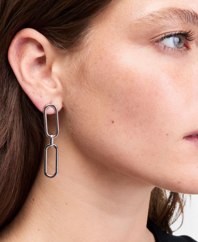 Link Linear Drop Earrings