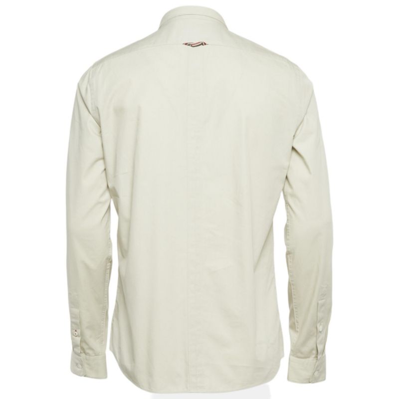 Men's Grey Cotton Long Sleeve Shirt