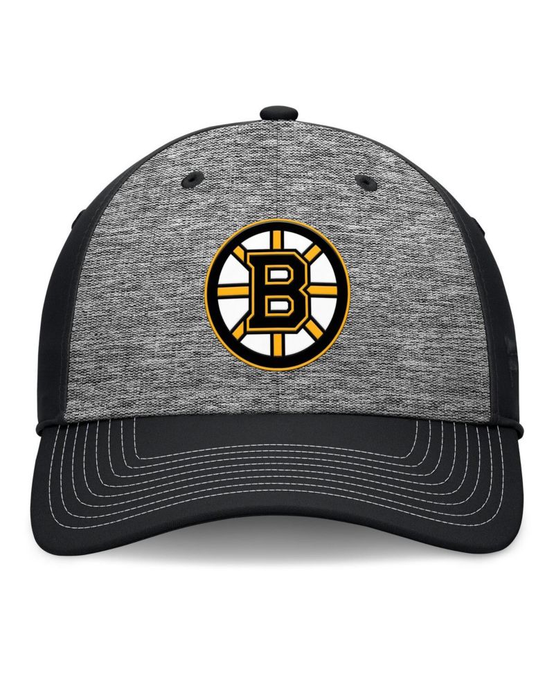 Men's Gray/Black Boston Bruins Fundamental Top Shelf 2-Tone Flex Hat