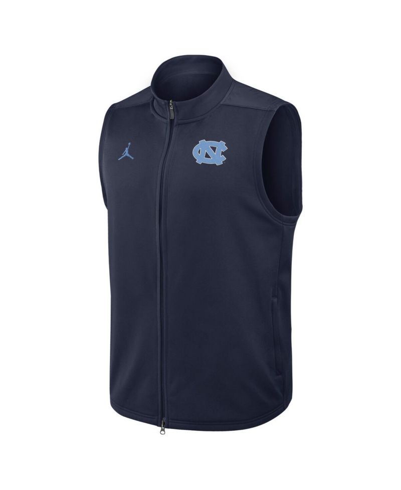 Men's Navy North Carolina Tar Heels Primetime Victory Performance Full Zip Vest