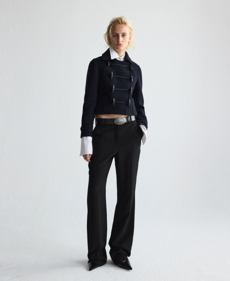 Women's Selection Wool-Blend Cropped Toggle Coat