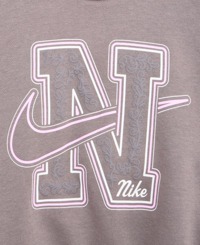 Girls' 4-6X Bow-Detail Long-Sleeve Graphic Hoodie