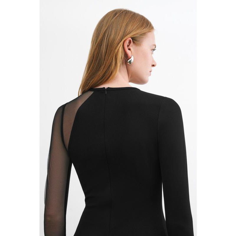 Women's Ludlow One-Sleeve Sheer Mesh Mini Dress