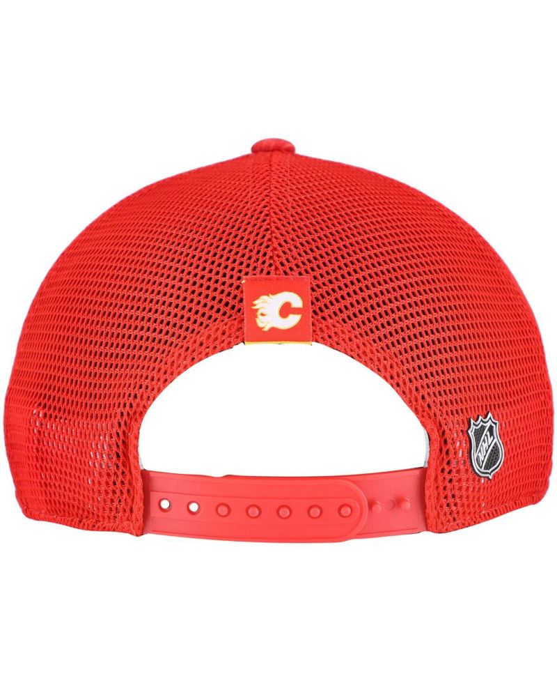 Women's Red Calgary Flames Authentic Pro Adjustable Trucker Hat