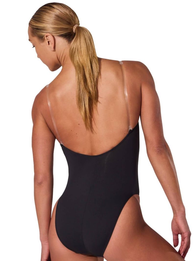 Women's Camisole Leotard with Clear Transition Straps