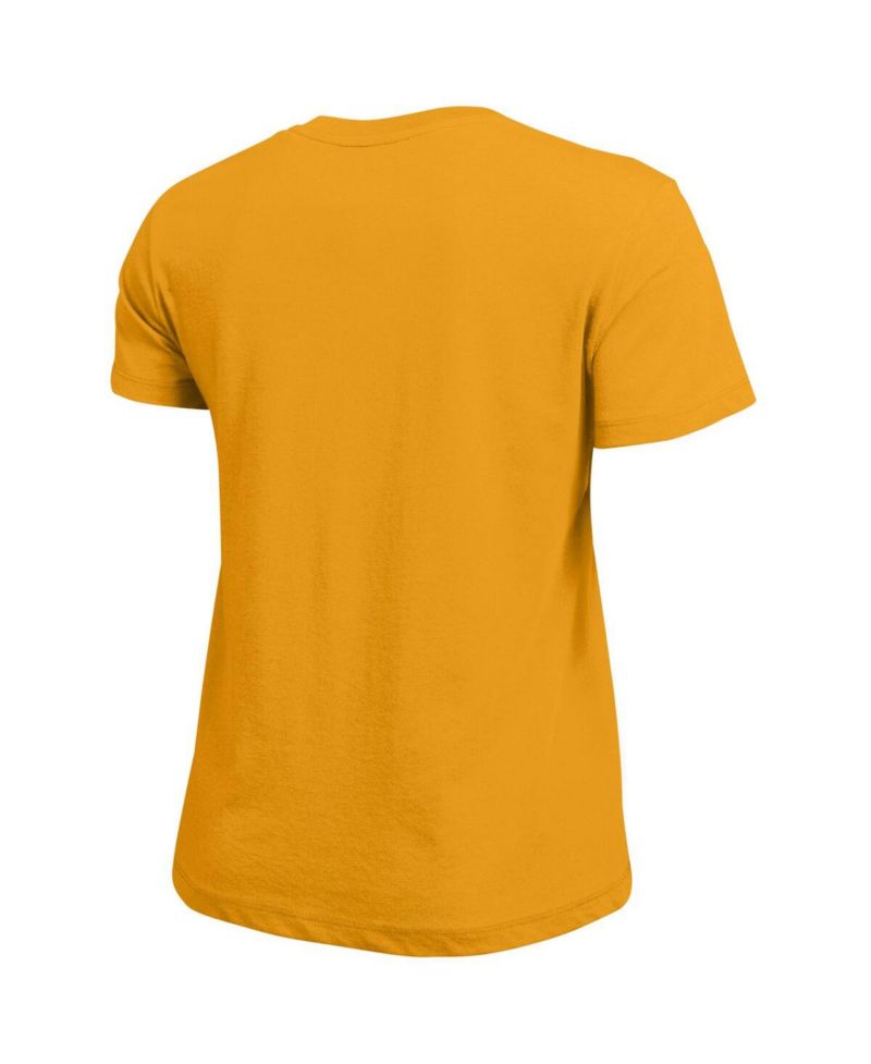 Women's Gold LSU Tigers Arched Over Logo T-Shirt
