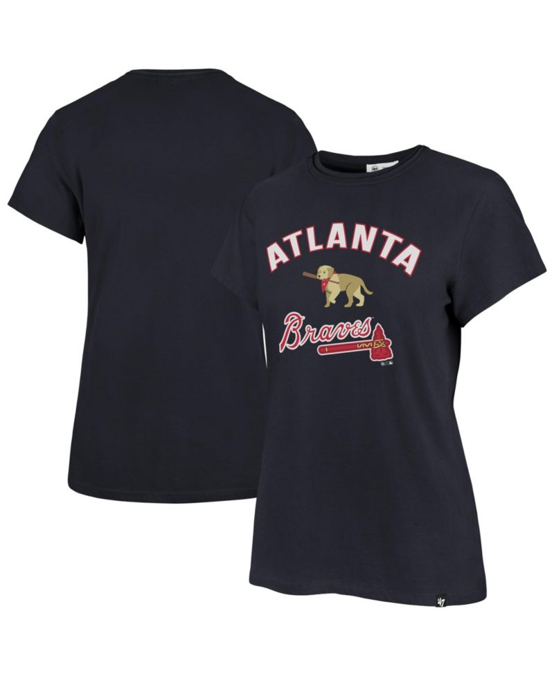 Women's '47 Navy Atlanta Braves Regional Frankie T-Shirt