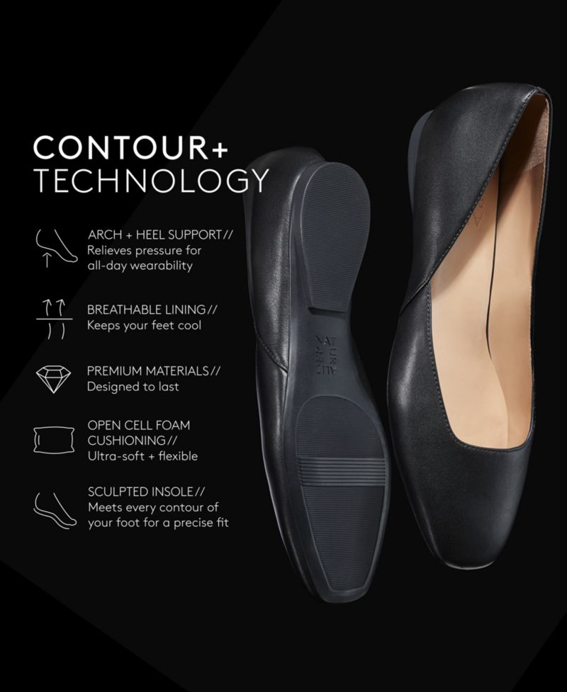 Naturalizer Women's Carla Square Toe Ballet Flats