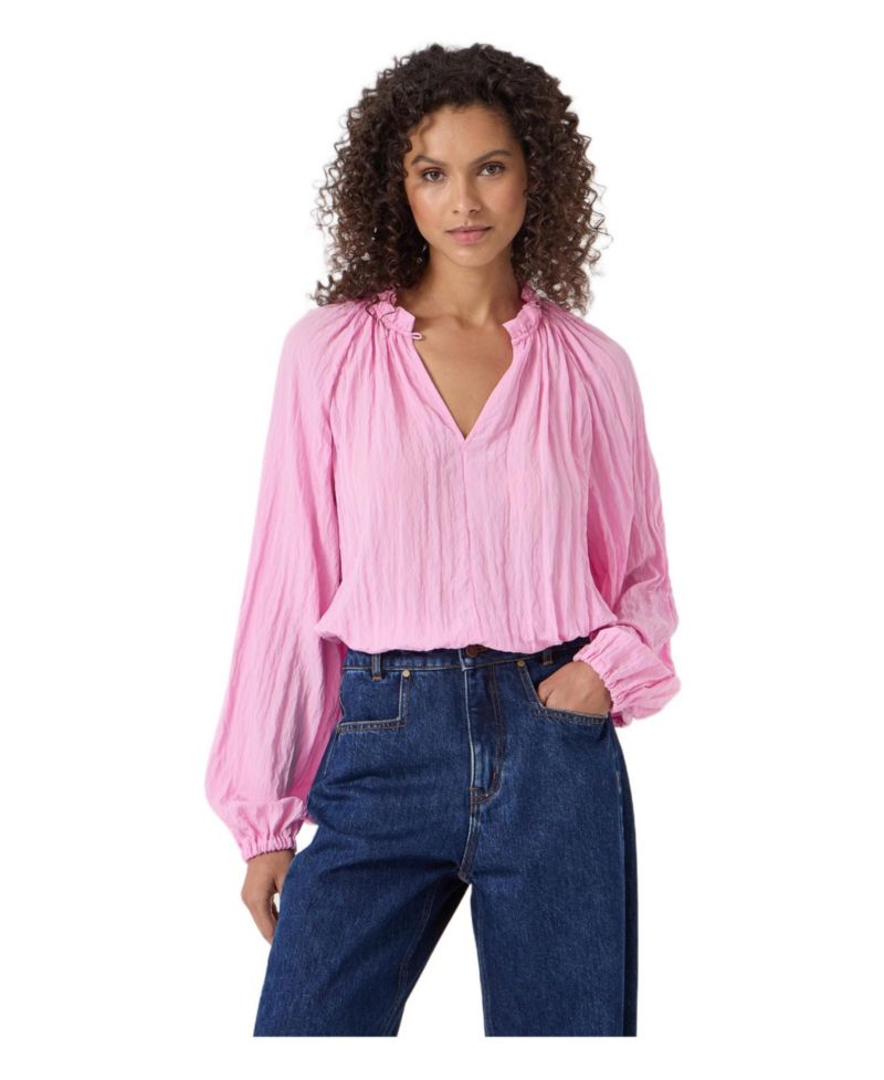 Women's Ruffled Long Sleeve Blouse