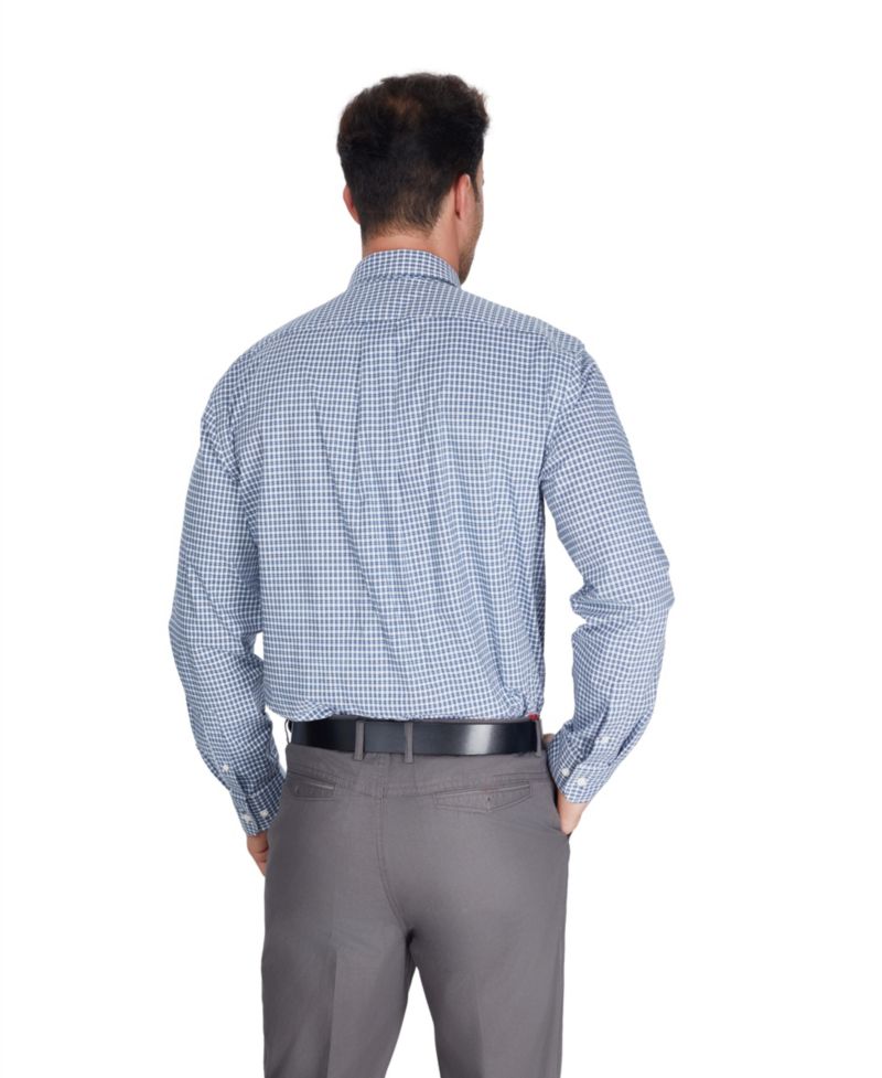 Men's Regular-Fit Stretch Plaid Dress Shirt