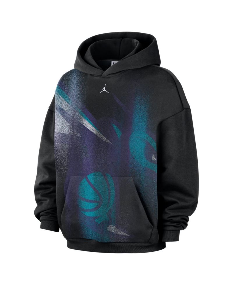 Men's Brand Black Charlotte Hornets 2026 Standard Issue Practice Icon Fleece Pullover Hoodie