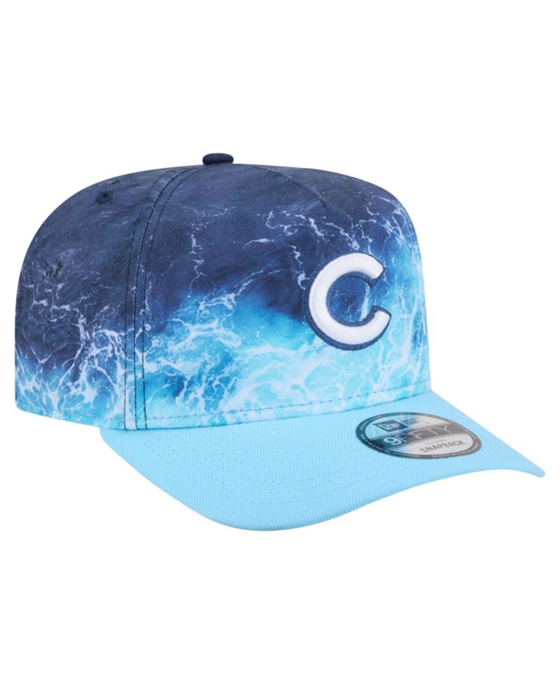 Men's Light Blue Chicago Cubs Deep Water Pre-Curved 9FIFTY A-Frame Snapback Hat