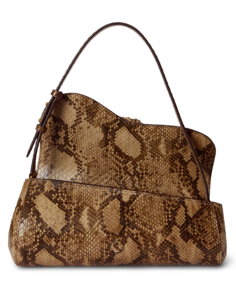 Tasha Embossed Leather East-West Small Shoulder Bag
