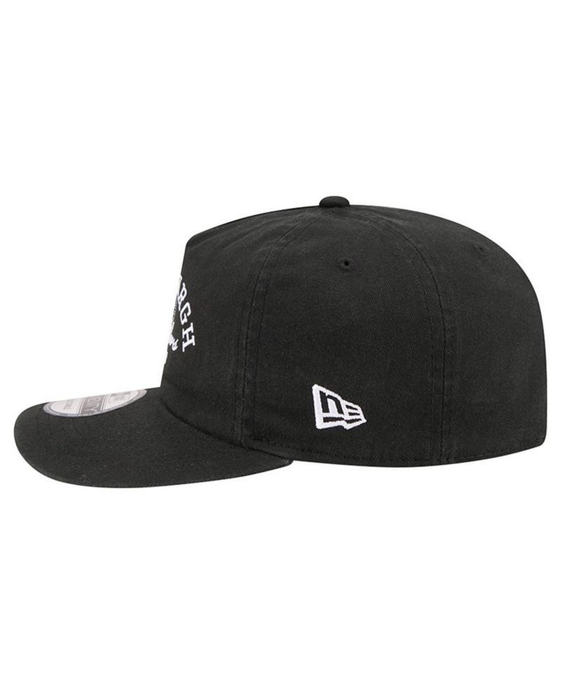 Men's Black Pittsburgh Steelers Stacked 19TWENTY Adjustable Hat