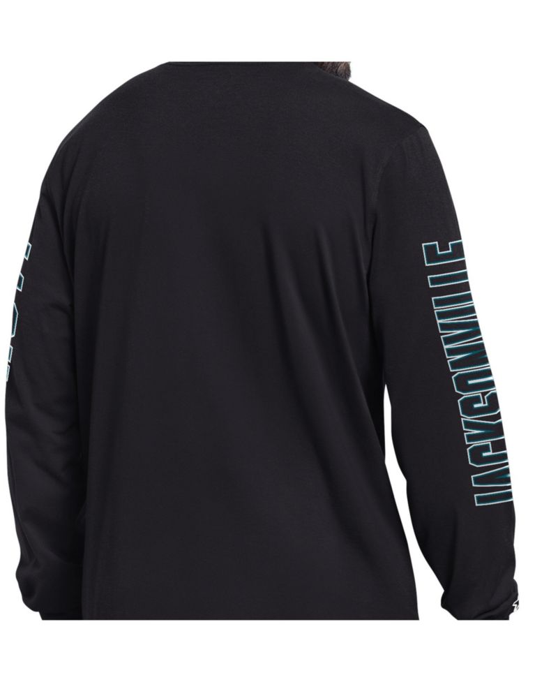Men's Black Jacksonville Jaguars Clutch Hit II Long-Sleeve T-Shirt