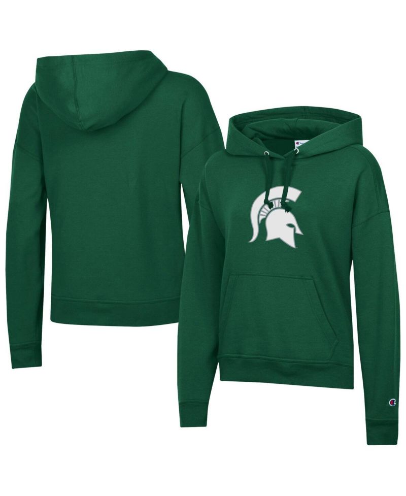 Women's Green Michigan State Spartans Powerblend Fleece Pullover Hoodie