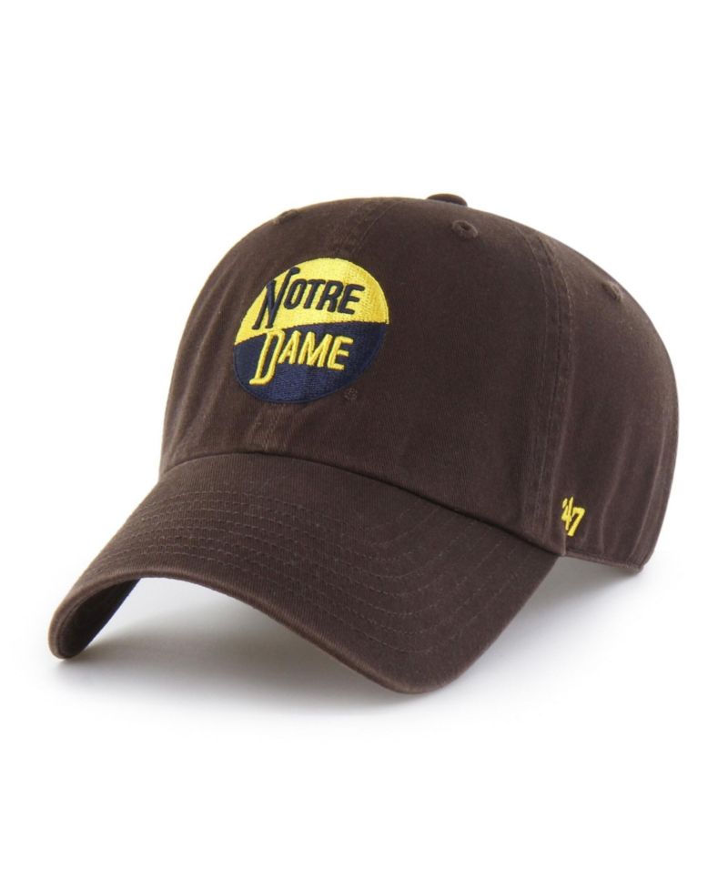 Men's '47 Brown Notre Dame Fighting Irish Vault Clean Up Adjustable Hat