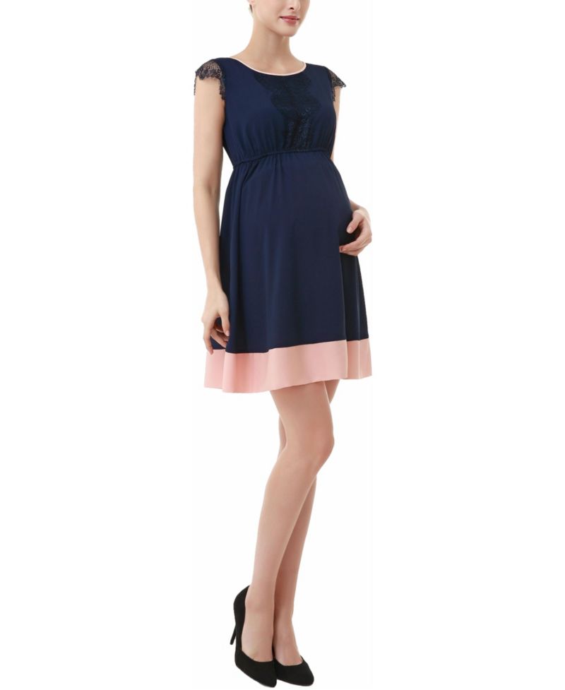 Women's Nell Lace Trimmed Colorblock Dress