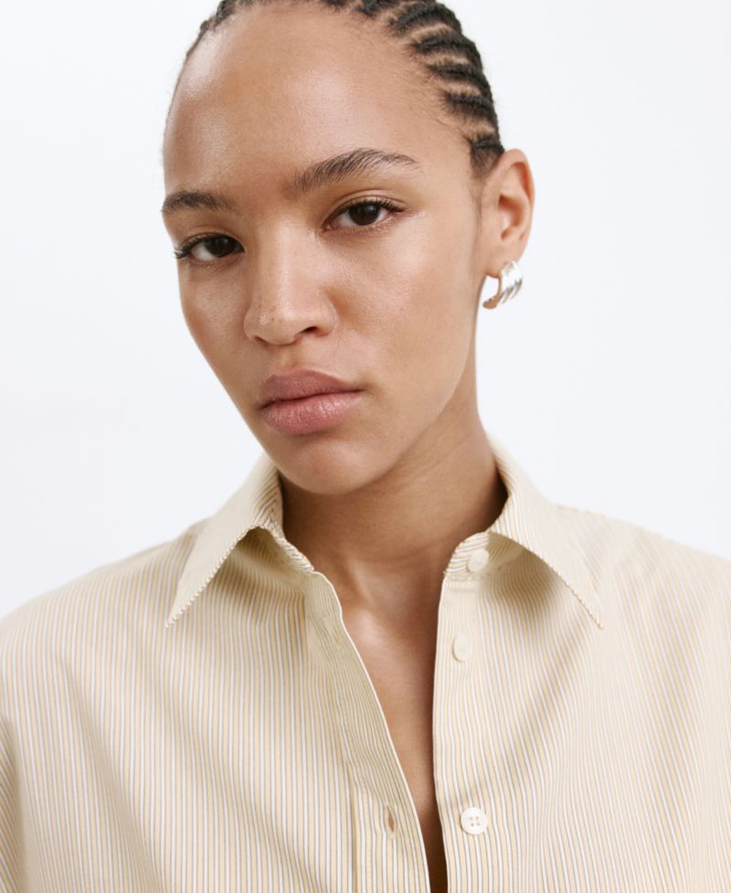 Women's Striped Poplin Shirt