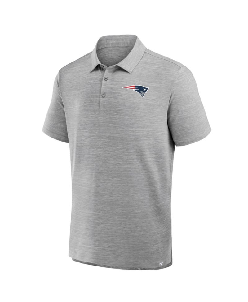 Men's Heather Gray New England Patriots Clutch Polo Shirt