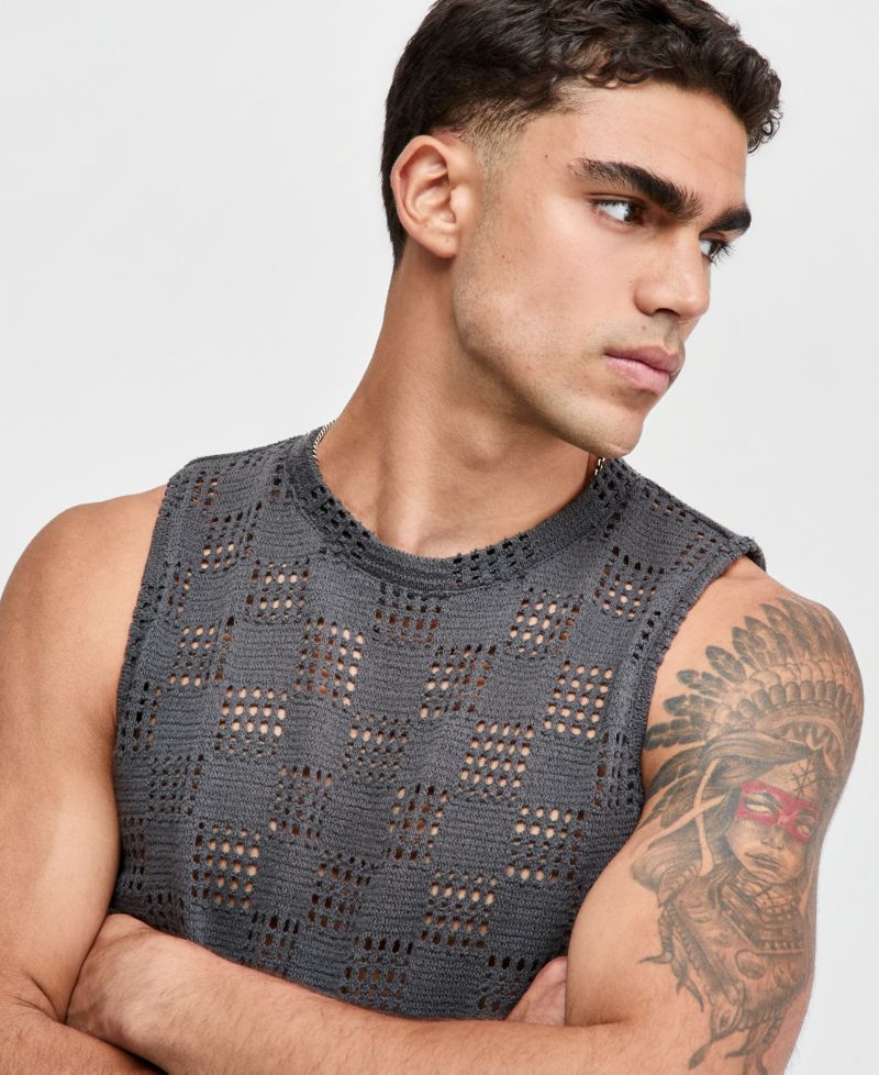 Men's Grid Mesh Tank, Macy's Exclusive