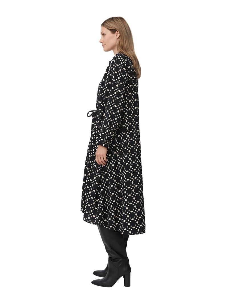 Women's MaNovany Long Sleeve Shirt Midi Dress