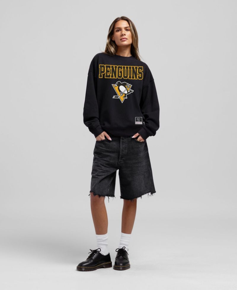 Women's Black Pittsburgh Penguins Core Oversized Sweatshirt