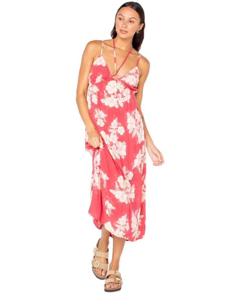 Women's Sunshine Crush V-Neck Midi Dress