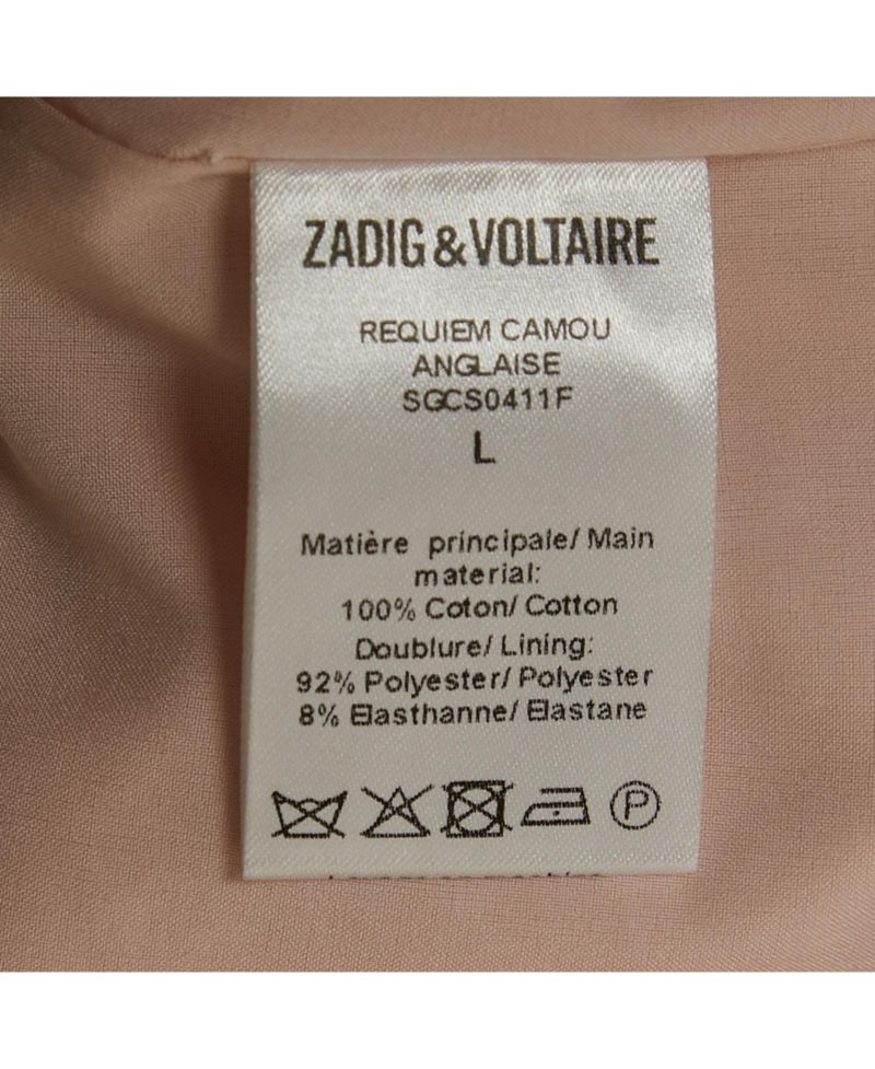 Women's Pre-Owned Zadig and Voltaire Yellow/pink Camouflage Print Anglaise Requiem Short Dress