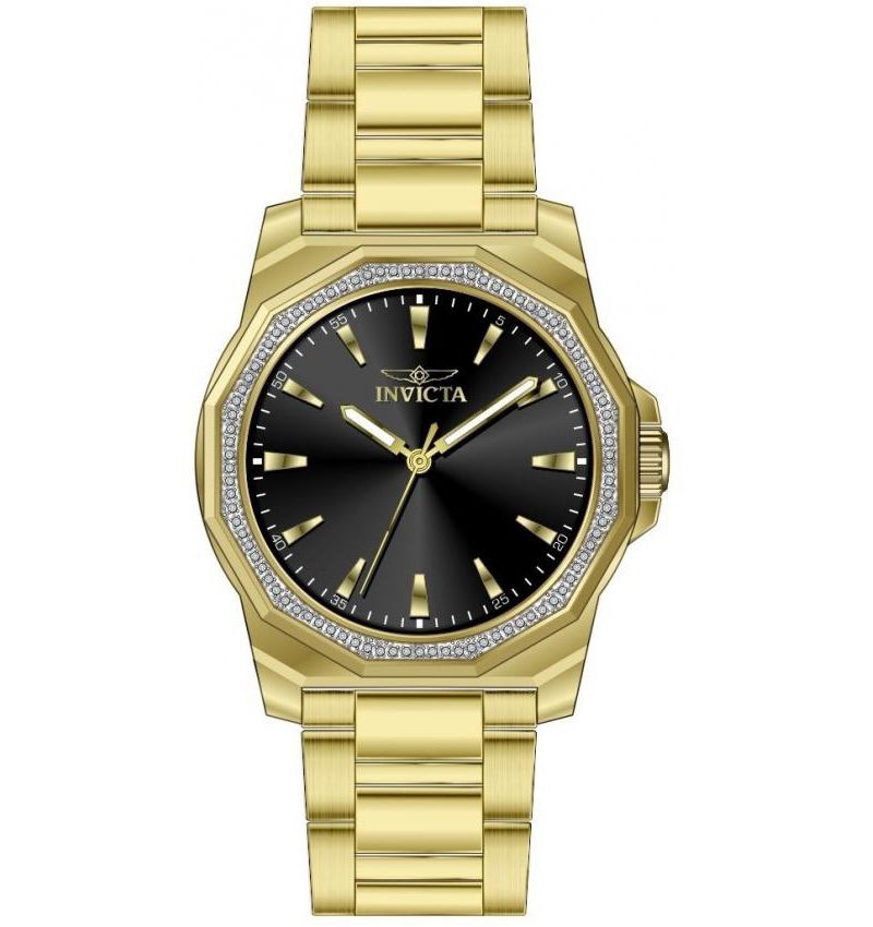 Men's 49107 Speedway Quartz 3 Hand Black Dial Watch