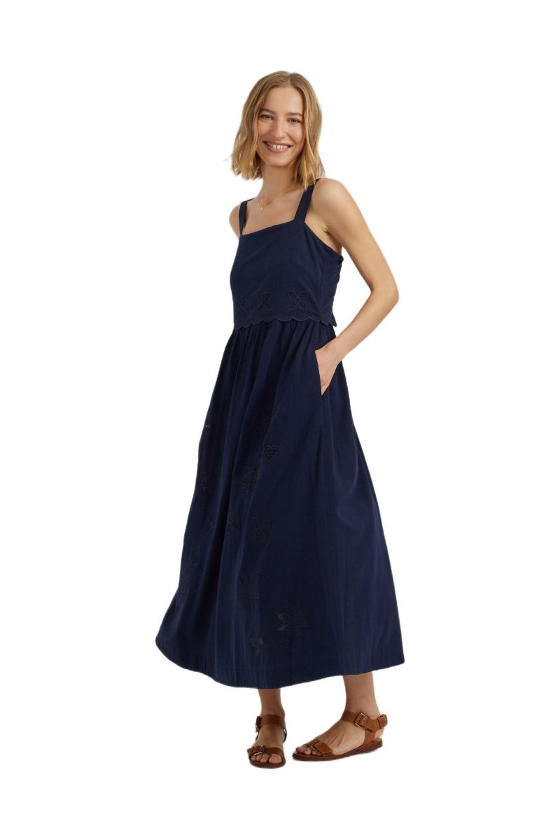 Women's Chinti and Parker Sienna Linen-Blend Broderie Summer Dress