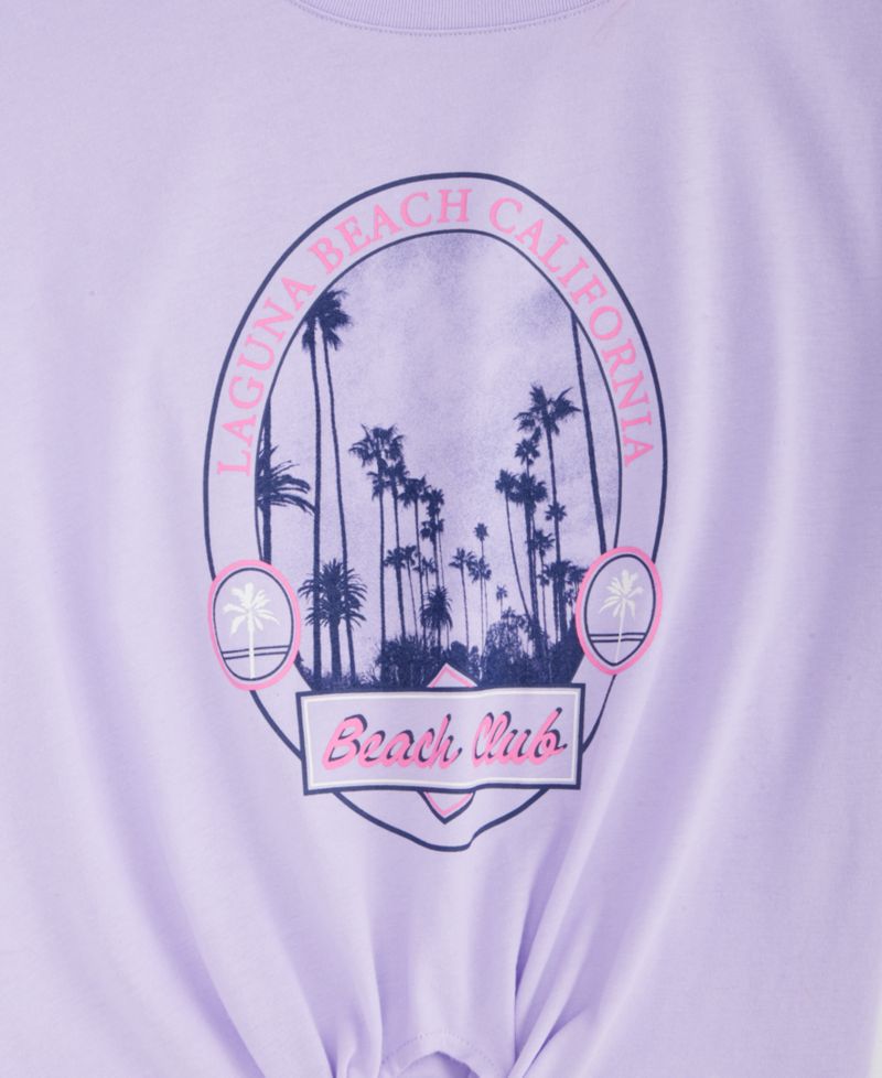 Girls' 5-20 Beach Club Tie-Front T-Shirt