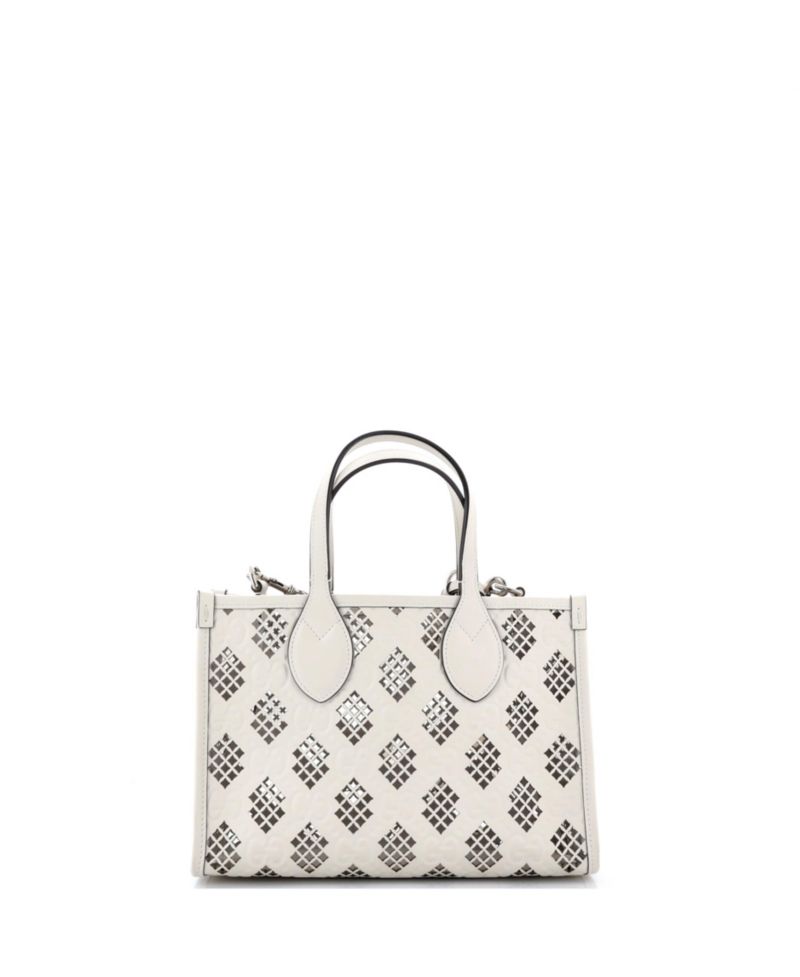Small Convertible Tote GG Debossed Laser Cut Leather