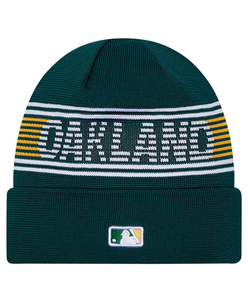 Men's Green Oakland Athletics Authentic Collection Cuffed Knit Hat