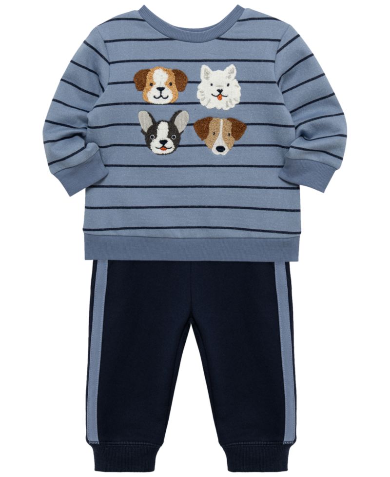 Baby Boys' Puppy Graphic Sweatshirt and Pants, 2-Piece Set