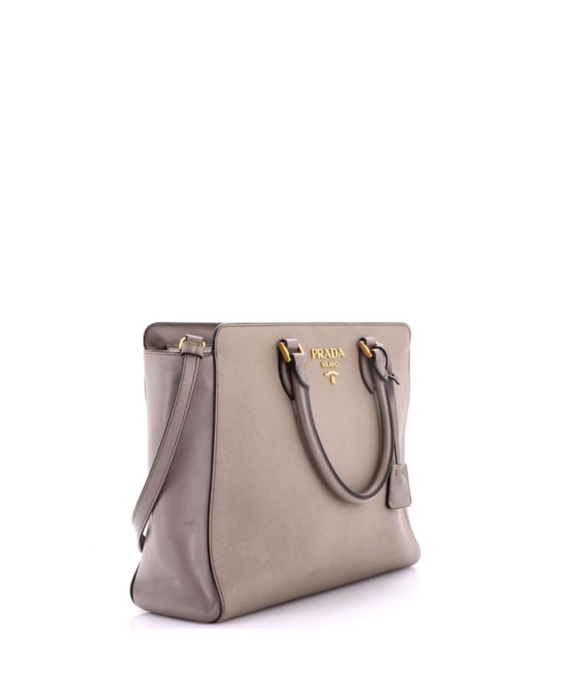 Medium Convertible Open Tote Saffiano Leather