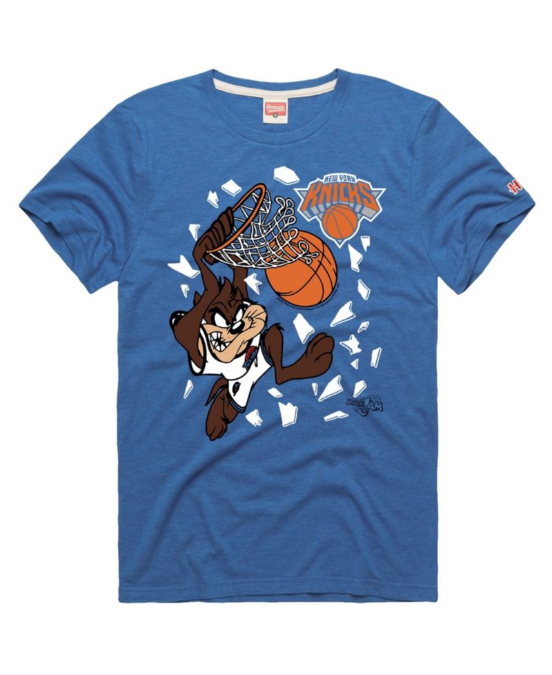 Men's and Women's Royal New York Knicks x Space Jam Tri-Blend T-Shirt