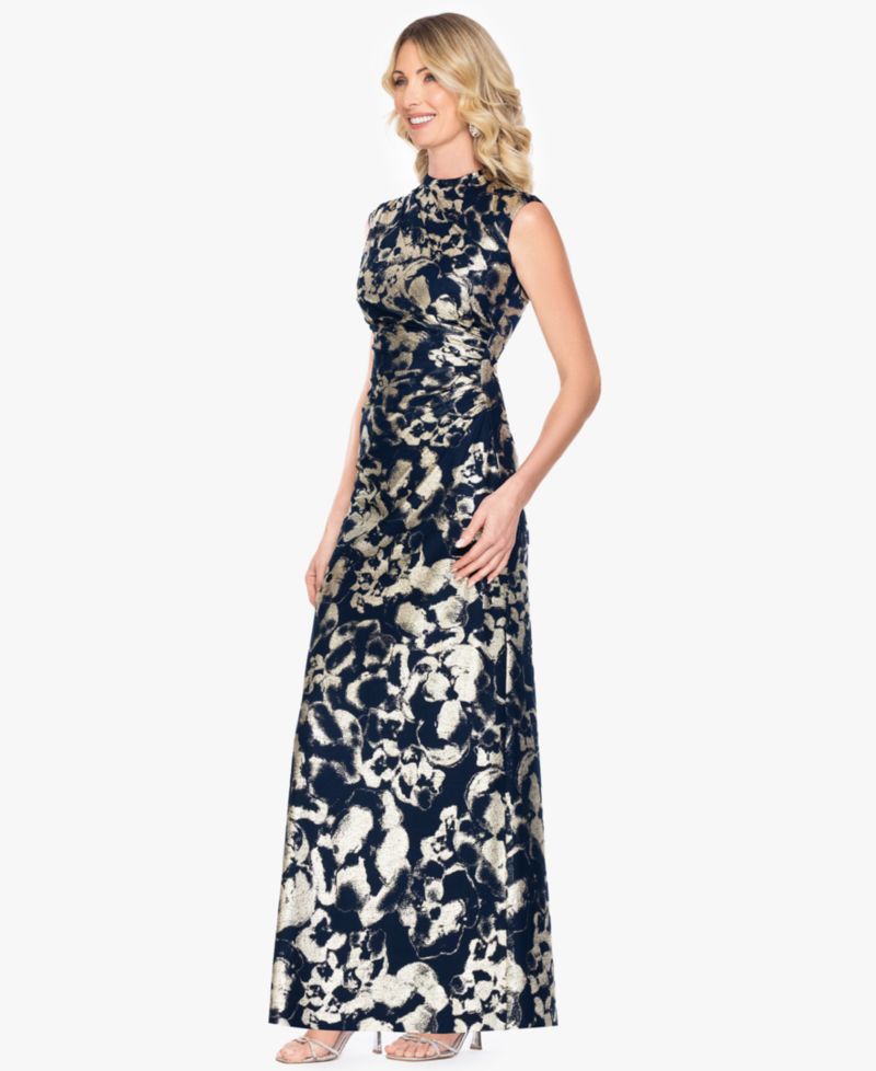 Women's Sleeveless Mock Neck Gown