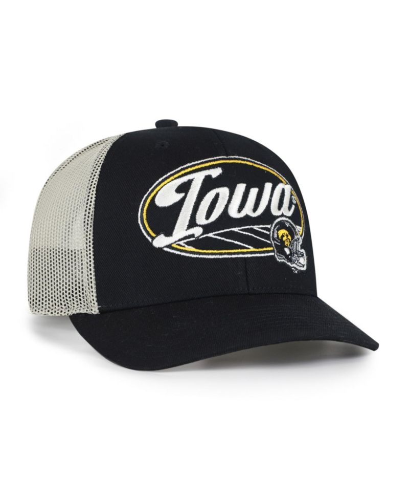 Men's and Women's '47 Black Iowa Hawkeyes Enfield Adjustable Trucker Hat