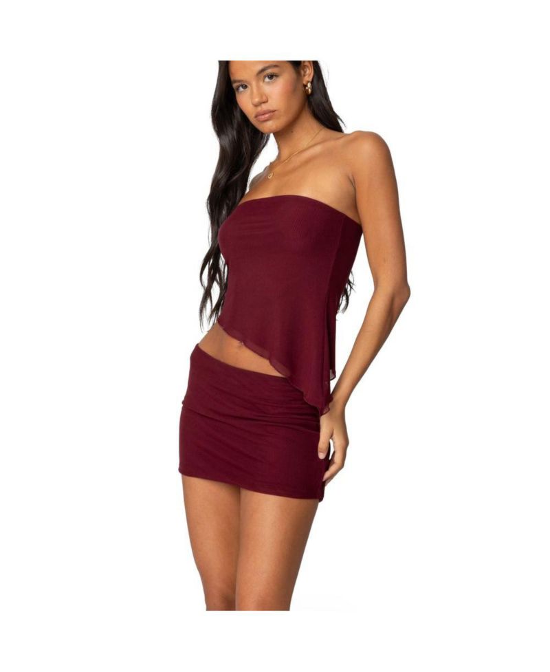 Women's Vivi Mesh Asymmetric Tube Top