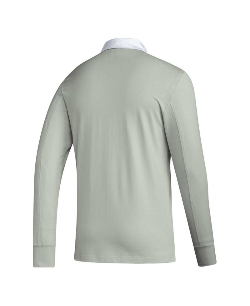 Men's 2023 Player Gray Houston Dynamo FC Travel Long Sleeve Polo Shirt