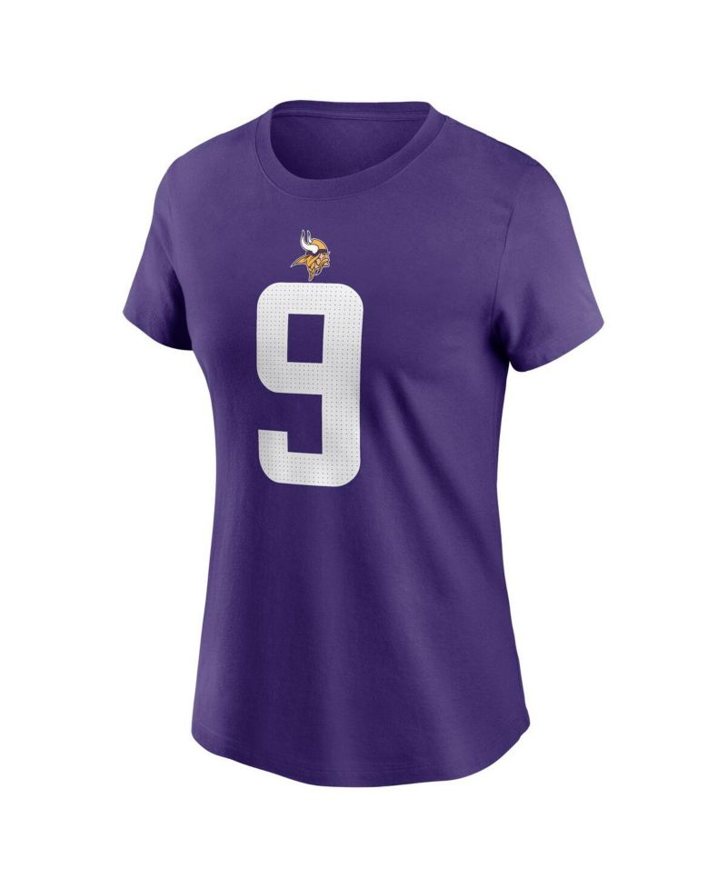 Women's J.J. McCarthy Purple Minnesota Vikings 2024 NFL Draft First Round Pick Name & Number T-Shirt