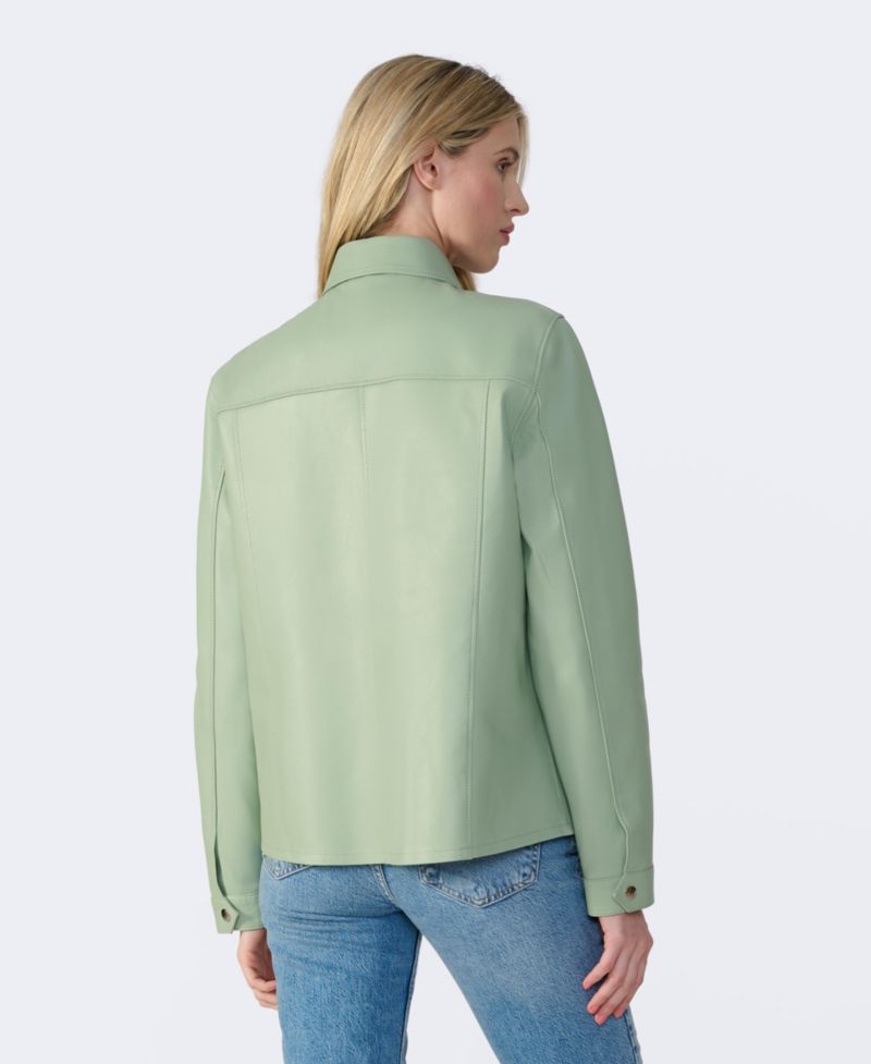 Women's Frankie Leather Shirt Jacket