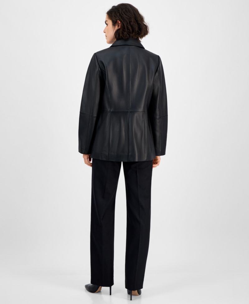 Women's Zip-Front Leather Jacket