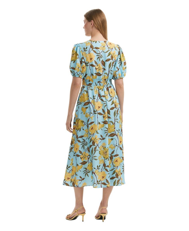 Women's Addison Floral Linen Blend Midi Dress