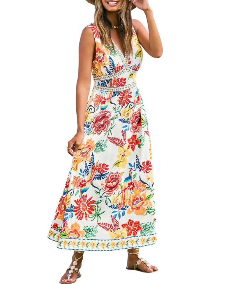 Women's Sabrina Tropical Maxi Beach Dress