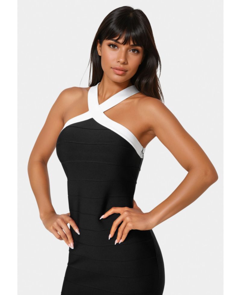 Womens Halter Bandage Dress