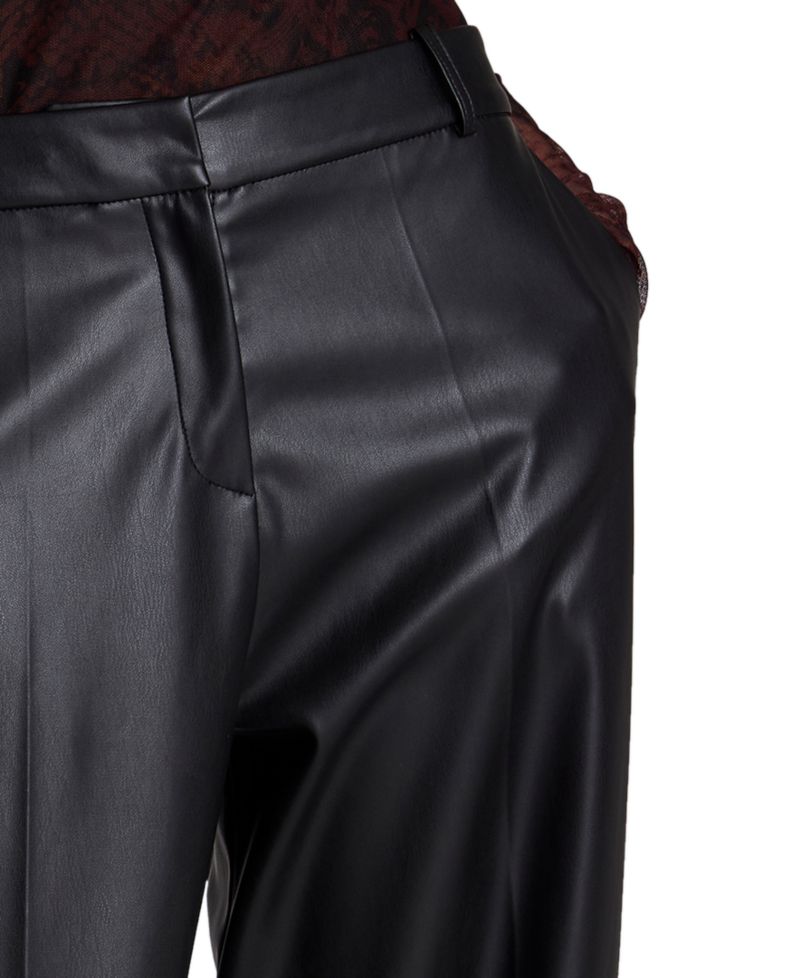 Women's Faux Leather High-Rise Barrel Leg