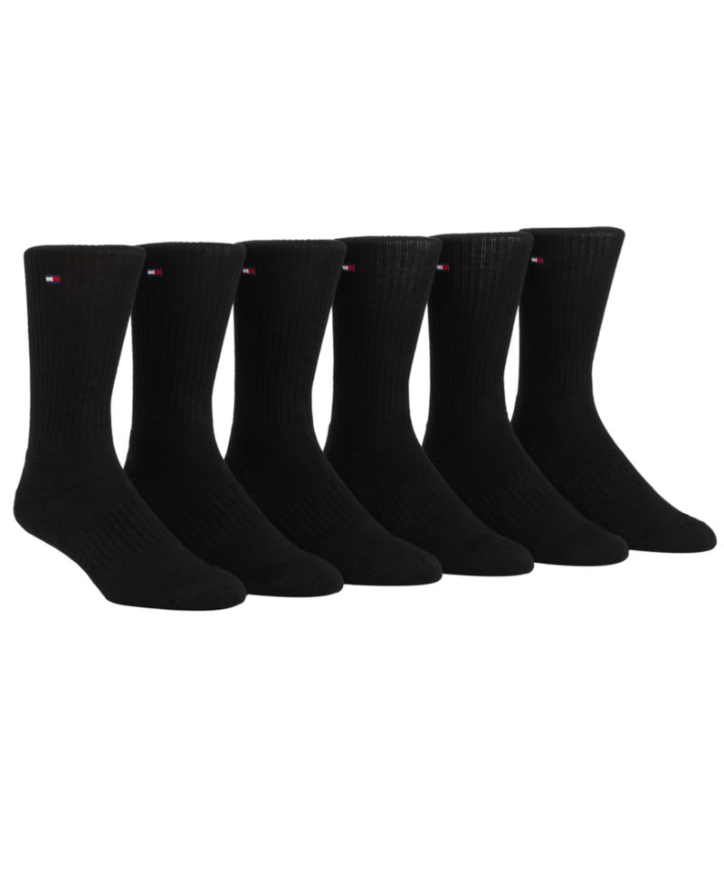 Men's Cushion Sole Sports Crew Socks, 6-Pack