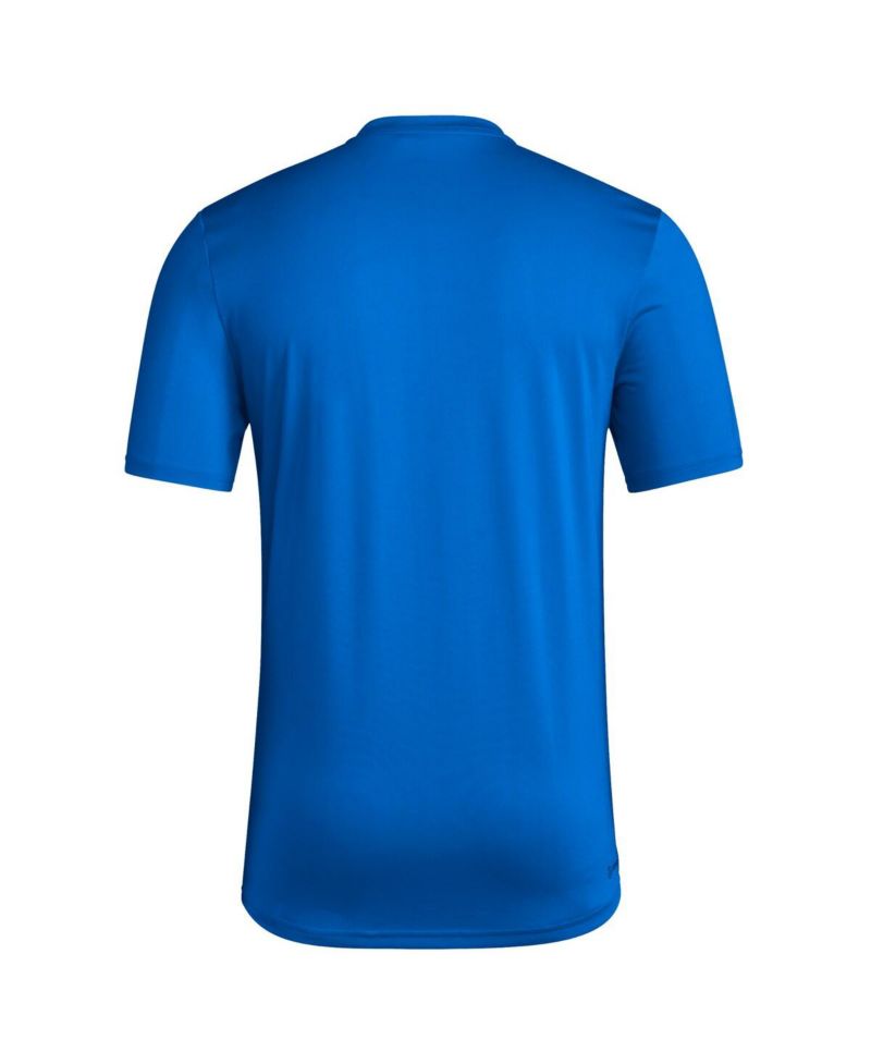 Men's Royal Kansas Jayhawks Basketball State Outline Pre-Game T-Shirt